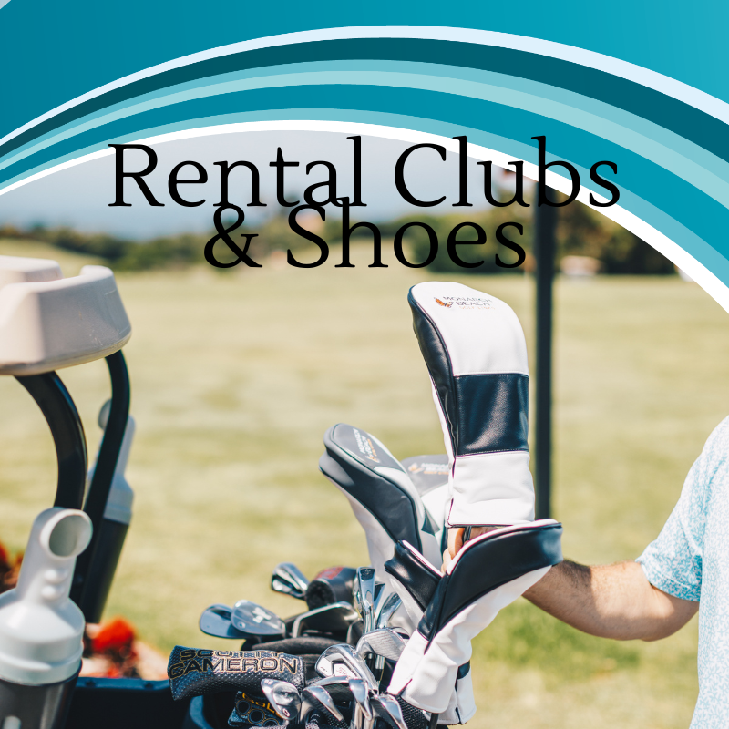 rental clubs and shoes icon